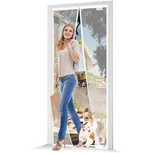 JOY2SEE Zanzariera Porta Finestra 110x250, JOY2SEE Zanzariera Magnetica Bianco, Proteggere la Famiglia