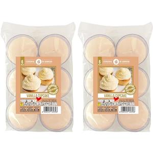 Cereria Di Giorgio Candela Profumata alla vaniglia e cupcake in Bicchierino - 6 bicchierini trasparenti - diametro 4,8 cm - altezza 3 cm - Senza allergeni - Cereria di Giorgio (Confezione da 2)