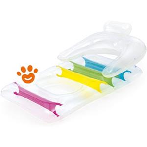 Bestway Kool Lounge 43011 - Materassino Gonfiabile Poltrona per Piscina e Spiaggia, 165x89 cm, Capacità 90 kg, Design Trasparente con Braccioli