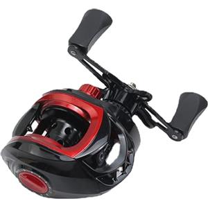 CHICIRIS Potente Mulinello da Baitcasting in Metallo, Pesca Baitcast con Rapporto di Trasmissione 7.2:1, Bobina a Lancio Lungo, Liscio per Acqua (mano