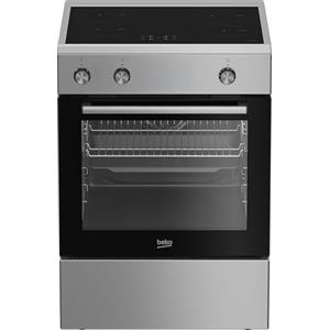 Beko FBE69100X Cucina a Libera Installazione 60x60 cm, Piano a Induzione 4 Zone, Forno Multifunzione 72 L Classe A, Inox, HidroClean