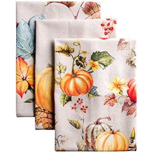 Maison d' Hermine Potiron - Canovaccio da cucina, in 100% cotone, multiuso, morbido e assorbente, salvietta, strofinaccio da bar, per Natale e giorno del Ringraziamento (50cm x 70cm)