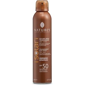 BIOS LINE SpA Nature's Solare Spray Trasparente SPF50 200ml - Protezione Solare Ad Ampio Spettro, Texture Ultra-Sottile e Applicazione Facile