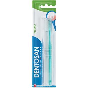 Recordati Dentosan Spazzolino Antiplacca Medio - Setole in Nylon TYNEX, Testina Arrotondata e Manico Ergonomico