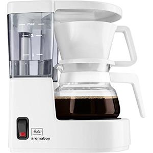 Melitta, 1015, Macchina da caffè Aromaboy, 2 tazze, caraffa in vetro, spegnimento automatico bianco