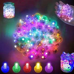 Sinwind LED Palloncini Luci, 50 Pezzi Mini Luce LED Palloncino, Luci led per Lanterne di Carta, Rotondo Lampada a Palloncino per Matrimonio Halloween Natale Festa di Capodanno Compleanno Decorazione (colore)