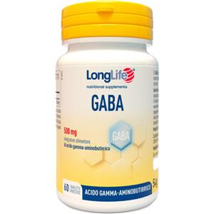 LONGLIFE Srl LongLife GABA 500 mg 60 Compresse Integratore di Acido Gamma Aminobutirrico per Rilassamento e Qualità del Sonno