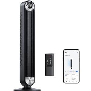 Dreo Cruiser Pro 106 cm Smart Tower Fan, Ventilatore WiFi Alexa, ventilatore oscillante a 90°, 9 impostazioni di velocità, timer di 12 ore, controllo APP, controllo vocale, telecomando, display LED