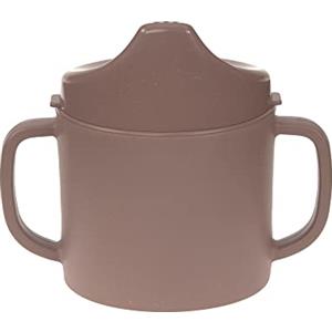 LÄSSIG Tazza per bambini con manico e coperchio rimovibile 150 ml/Sippy Cup PP/Cellulose Uni anthracite