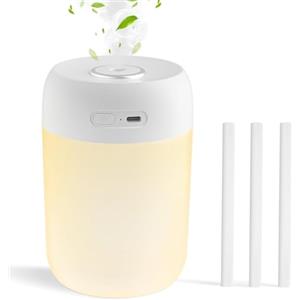 Kissleaf 650 ml, mini umidificatore per camera da letto/cameretta dei bambini/piante, 15 H, lunga durata, 28 dB, silenzioso, batteria di tipo C, umidificatore elettrico (luce calda 3)