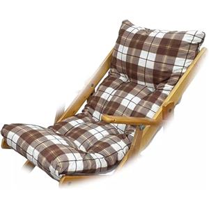 EffeDecor Cuscino Imbottito per Ricambio Poltrona Sedia Sdraio Relax Made in Italy Ideale per Interno,Esterno,Giardino,Terrazzo,Cortile Disponibile in Varie Colorazioni (1, Marrone a quadri)