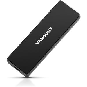 Vansuny SSD Esterno 500GB, M.2 PCIe 2280 Mini Portable Hard Disk Esterno 500 GB USB 3.1 Type C, Alta Velocità fino a 1000MB/s, Compatibile con PC, Mac, Laptop, Xbox, PS5 (X4Plus, Nero)
