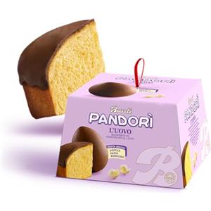 Generico BauIi Pandorì L'Uovo Ricoperto di Cioccolato al Latte Soffice Pasta Pandoro con Cioccolato al Latte 550g