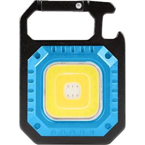 Högert Technik - Mini torcia LED ricaricabile 580lm con 7 modalità di illuminazione, USB-C, base magnetica, moschettone, apribottiglie e batteria da 500 mAh per lavoro, attività all'aperto, campeggio