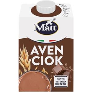 Matt, Avenciok Bio, Bevanda Vegetale Completa e Digeribile, Senza Lattosio, Bevanda a Base di Avena e Cioccolato, Ideale per Colazione o Merenda, Confezione da 500 ml