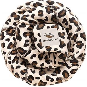 manduca Sling - Fasciatoio Neonato - Marsupio Elastico e per neonati dalla nascita fino a 15 kg - Puro cotone biologico - Leopardo