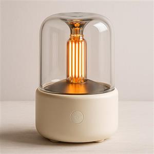 ALMA® Diffusore e Umidificatore di Aromaterapia con Lampada Integrata - Diffusore di Oli Essenziali da 120 ml, Tecnologia Ultrasonica, Nebbia Fresca e Design Elegante per Qualsiasi Ambiente (White)