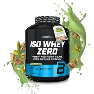 BioTechUSA Iso Whey Zero - Isolato di Proteine del Siero di Latte Senza Lattosio, 2.27 kg, Gusto Pistacchio, Privo di Zucchero e Glutine