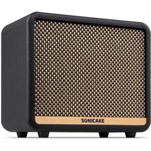 SONICAKE Amplificatore per chitarra multi-effetto digitale Dual-Mode da esercitazione 10W BT con 100 preset 99 Drummer APP OTG AMPCUBE QAM-20