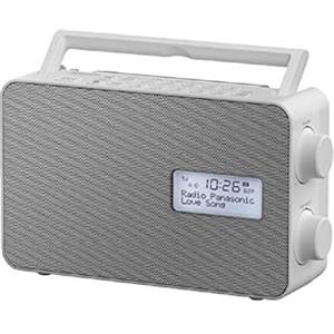 Panasonic RF-D30BT - Radio Digitale DAB / FM con Bluetooth, Altoparlante Full-Range, Sveglia, Timer, Resistente agli Spruzzi, Colore Bianco
