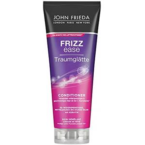 John Frieda - Balsamo lisciante per capelli crespi Ease - Contenuto: 250 ml - raddrizzamento dei capelli e protezione dell'umidità 72 ore con cheratina - Per capelli indisciplinati, di spessore medio