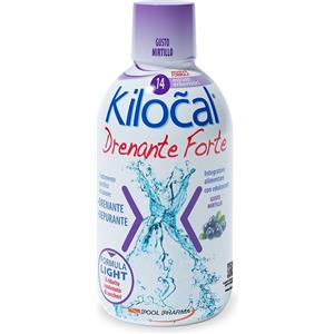 POOL PHARMA Kilocal Drenante Forte Mirtillo 500ml - Integratore Drenante e Depurante con Estratti Naturali
