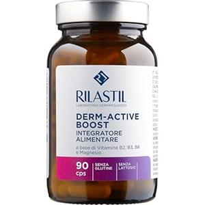 Rilastil Derm-Active Boost Integratore Alimentare a Base di Vitamine del Gruppo B e Magnesio, per Tutti i Tipi di Pelle, 90 Capsule