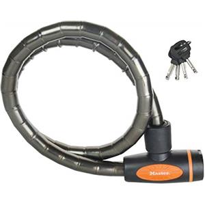 Master Lock Lucchetto Bici, Chiave, 1 m Cavo, Esterno, 8228EURDPROSM, utilizzare con Proteggere Bicicletta, Skateboard, Passeggino, Falciatore, Attrezzature Sportive