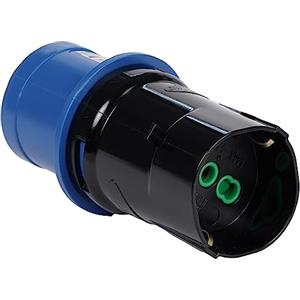 FANTON 78100-E Adattatore industriale blu da spina CEE a presa schuko/bipasso universale, spina 2P+T 16A 220V IP44, per cantiere e campeggio