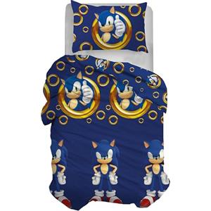 hermet Sonic, Sacco Copripiumino Singolo, Copripiumino Singolo Cotone, Parure Copripiumino con Federa, 100% Cotone, Prodotto Ufficiale