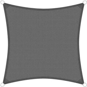 Brigros - Tenda Ombreggiante Esterno Quadrata In HDPE 180gr/m2 Con Anelli Inox, Anti-UV, Con Borsa, Telo Parasole Per Esterni Dimensioni 3x3, 4x4, 5x5, Vela Ombra Giardino (Grigio, 4x4)