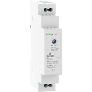 Plikc - Alimentatore switching modulare tensione regolabile (24Vdc - 0,63A - 15W)