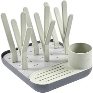 Béaba BEABA, Scolabiberon E Asciugabiberon, Grande Capacità, Modulare, Fino A 6 Biberon E Stoviglie Per Bambini, Vaso Accessorio, Drenaggio Ottimizzato, Facile Da Riporre, Compatto, Pratico, Salvia/Minerale