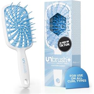 FHI Heat UNbrush Plus, Spazzola per capelli ricci per una districatura delicata ed efficace su capelli fragili asciutti o bagnati, con 84 setole ultraflessibili, ultra leggera, ventilata e antistatica