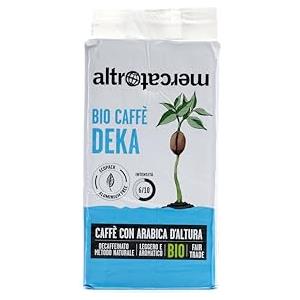 ALTROMERCATO - Caffè Biodeka decaffeinato biologico, macinato per moka - miscela arabica e robusta da filiere del commercio equo e solidale - aroma intenso e gusto equilibrato - 250 g