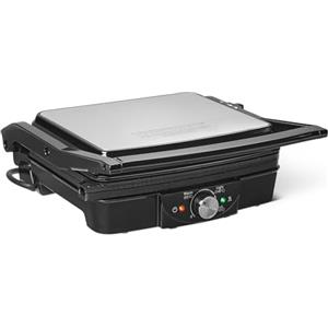 Amazon Basics - Griglia elettrica a contatto con controllo della temperatura, piastre antiaderenti, 2000 W, nero