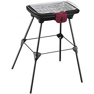 Tefal BG90F5 Barbecue Da tavolo Elettrico 2300W Nero, Acciaio inossidabile barbecue e bistecchiera