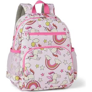 Amazon Essentials, Zaino Scolastico per Bambini con Più Tasche Portaoggetti - Zaino Resistente agli Strappi Per Libri e Materiale Scolastico - Borsa per la Scuola Per Bambini - Rosa