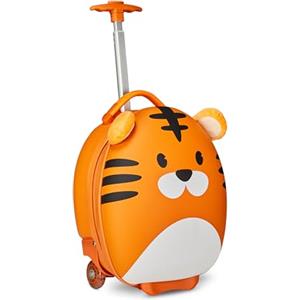 SJ GANG STYLE JAM GANG Trolley Rigido Scuola per Bambini, Fancy Animals, Arancione, Fantasia Leoncino, Scuola e Tempo Libero