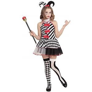 W WIDMANN MILANO Party Fashion - costume da arlecchino per bambini, abito, clown, mimo, costumi di carnevale