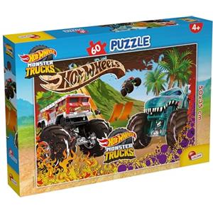 Liscianigiochi -Hot Wheels Puzzle Plus 60, 104772, Multicolore, Taglia única