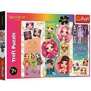Trefl - Amicizia Rainbow High - Puzzle 200 Elementi - Puzzle colorato con personaggi delle fiabe Rainbow High, Intrattenimento creativo, Divertimento per bambini dai 7 anni