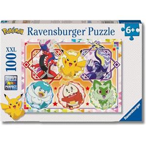 Ravensburger - Puzzles XXL Pokemon | Puzzle Bambini 6 Anni In Su | Puzzle Ravensburger 100 Pezzi | Giochi Per Bambini 36 X 49 Cm | Regalo Bambino 6 Anni O Più