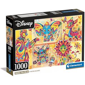 Clementoni Puzzle Disney Classic - 1000 Pezzi - Puzzle Adulti, Poster Incluso, Puzzle Disney, Divertimento Per Adulti, Made In Italy, 39917