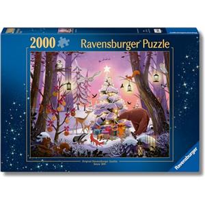 Ravensburger - Puzzle 2000 Pezzi Christmas in The Woods | Puzzle Per Adulti E Tutta La Famiglie | Dimensione Di 98x75 Cm | Regalo Adulti | Regali Natale