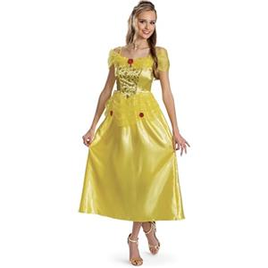 Disney Princess DISGUISE 158359E-EU Belle Basic Plus Adulto (Eu) Principessa Disney Costume Donna, Multi, L