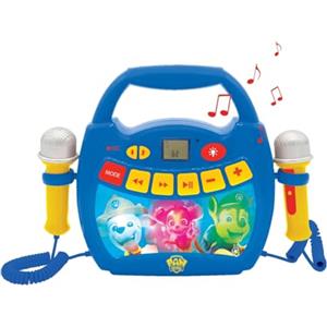 Lexibook - Paw Patrol - Lettore Musicale Karaoke Portatile per Bambini - Microfoni, Effetti di Luce, Bluetooth, Blu/Rosso, MP320PAZLXB