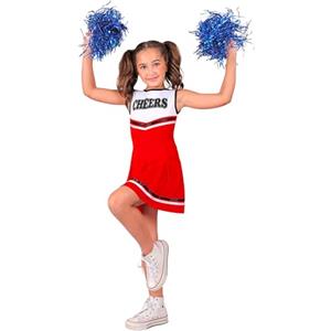 W WIDMANN MILANO Party Fashion - Costume da cheerleader per bambini, abito, liceo, ballerina, carnevale, festa a tema football