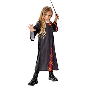 Rubie's Rubies Costume Harry Potter Tunica deluxe per bambini, Vestaglia con dettagli, bacchetta e occhiali di Grifondoro. Ufficiale Harry Potter, per Carnevale, Natale, Compleanni e Halloween