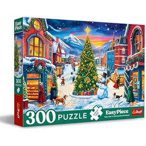 Trefl - Puzzle EasyPiece: Villaggio di Natale - 300 Pezzi - Pezzi Grandi, Facile da Assemblare, per Adulti e Bambini dai 10 anni